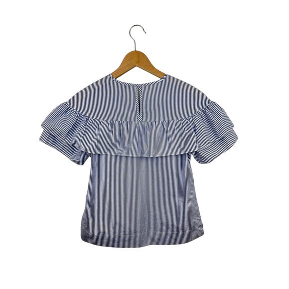J. Crew Edie Top in Blue Stripe - Picture 7 of 8